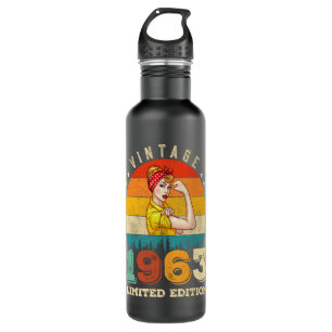 62 Year Old Bday 1963 Vintage 62nd Birthday Women 710 Ml Water Bottle