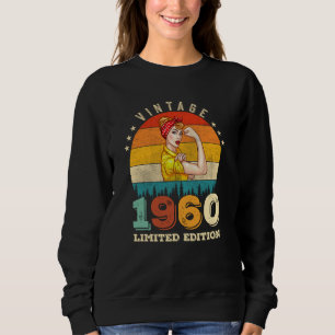 62 Year Old Women Bday 1960 Vintage 62nd Birthday Sweatshirt