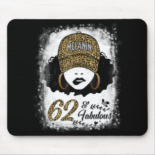 62 Years Old Fabulous Melanin Girl Leopard 62th Bi Mouse Mat