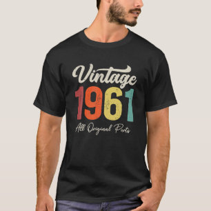 62 Years Old Vintage 1961 62nd Birthday Decoration T-Shirt