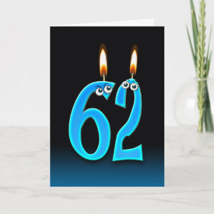 62nd Birthday Candles Card