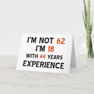 62nd birthday designs card