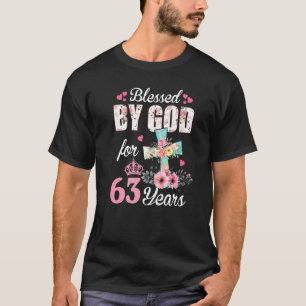 62nd Birthday  For Women Blessed By God For 62 Yea T-Shirt