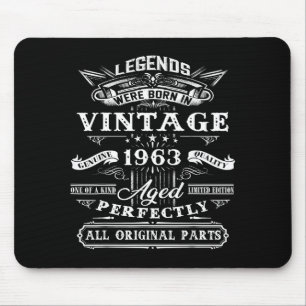 62nd Birthday Gift For Vintage Legend Born 1963 62 Mouse Mat