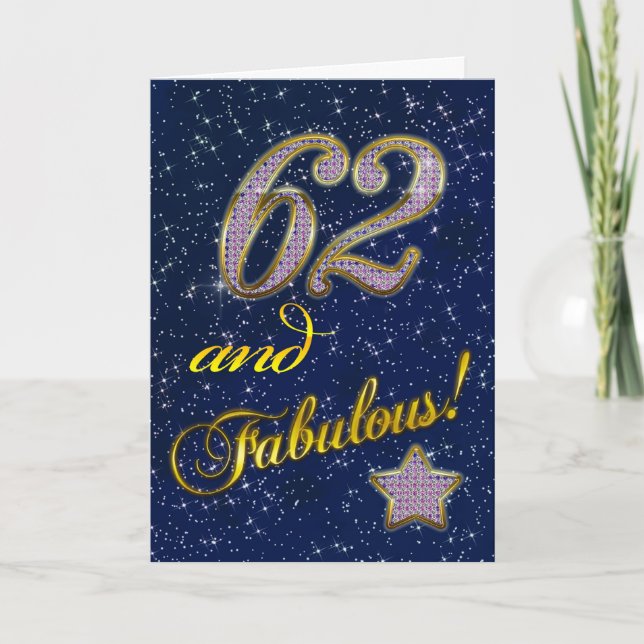 62nd Birthday party Invitation (Front)