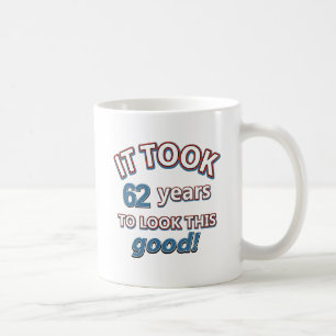 62nd year birthday designs coffee mug
