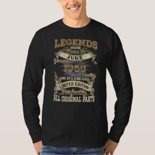 62th Birthday Legends Born June 1960 Vintage 62 Y T-Shirt
