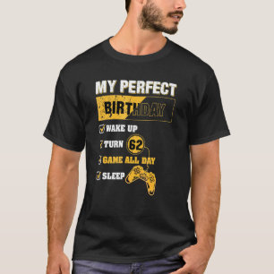 62th Perfect Birthday Gamer 62 Years Old Gaming T-Shirt