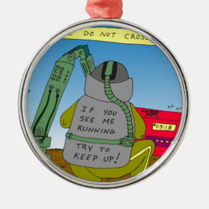 632 bomb squad run cartoon metal tree decoration