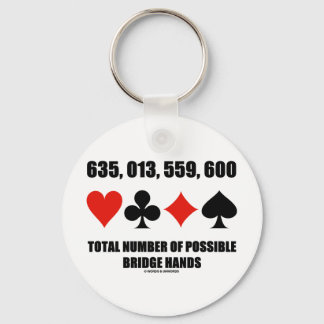 635,013,559,600 Total No Of Possible Bridge Hands Key Ring