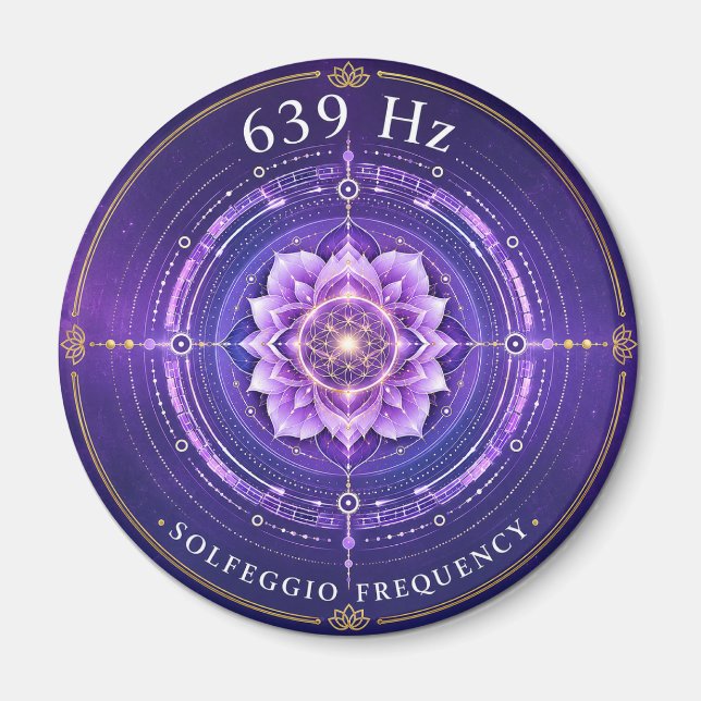 639 Hz Solfeggio Frequency Magnet (Front)