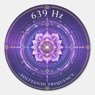 639 Hz Solfeggio Frequency Sticker