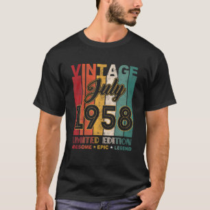 63 Birthday Vintage July 1958 Awesome Epic Legend T-Shirt