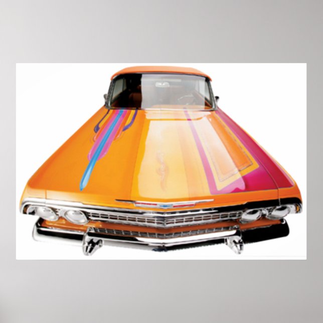 63 Chevy Impala Convertable Lowrider Poster (Front)