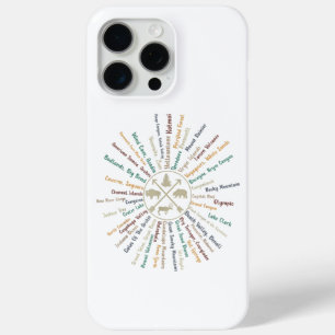 63 National Parks Map Gifts US Park Vintage Campin iPhone 15 Pro Max Case