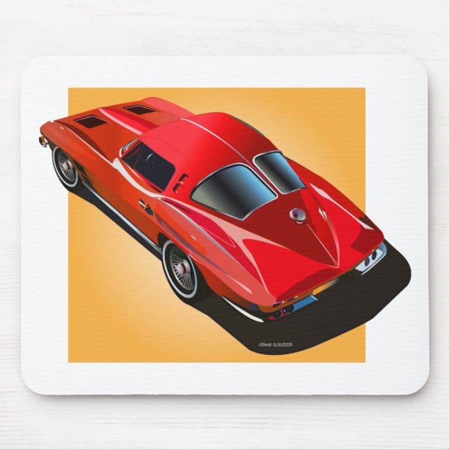 63 Split Window Redon Yellow Mouse Mat (Front)