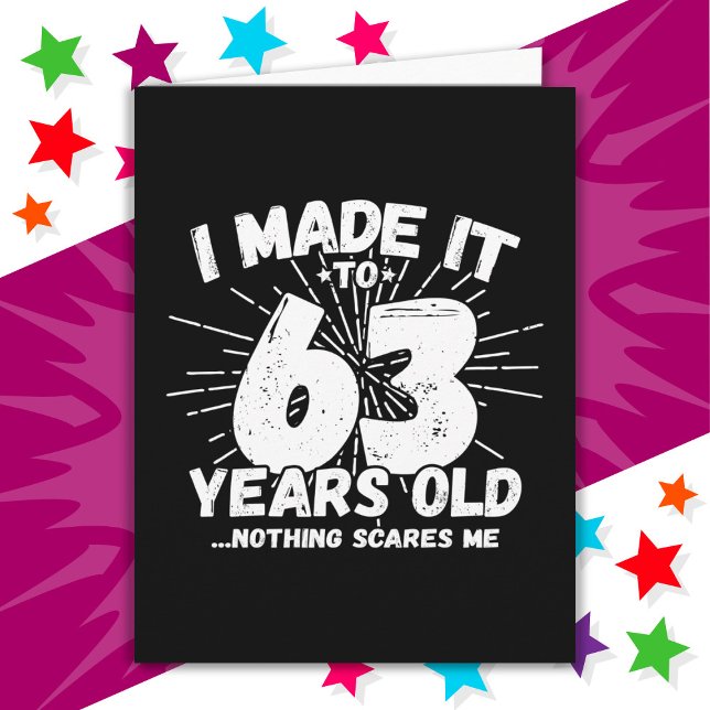 63 Year Old Sarcastic Meme Funny 63rd Birthday Card (Creator Uploaded)
