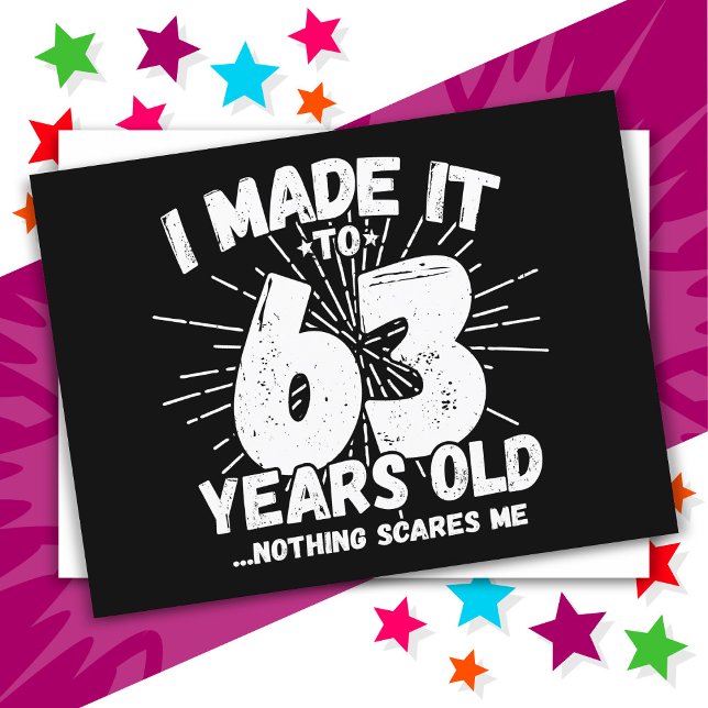 63 Year Old Sarcastic Meme Funny 63rd Birthday Postcard (Creator Uploaded)