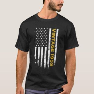 63 Year Old Vintage 1959 American Flag 63rd Birth T-Shirt