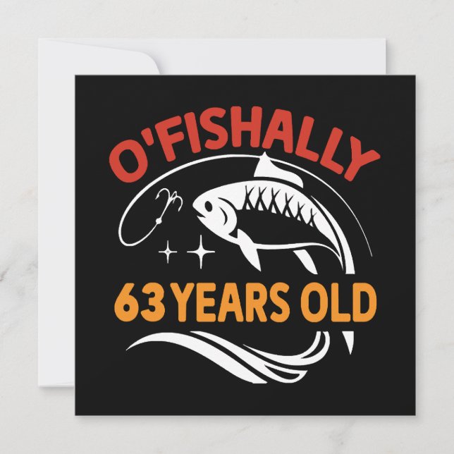 63 Years Old funny birthday gift dad fisherman (Front)
