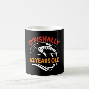 63 Years Old funny birthday gift dad fisherman Coffee Mug