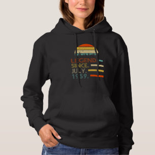 63 Years Old Retro Birthday Legend Since July 195 Hoodie