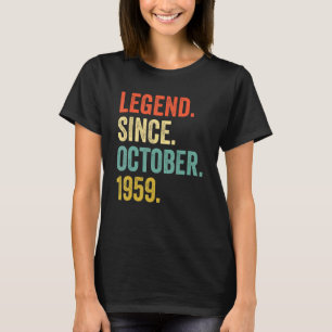 63 Years Old Vintage Legend Since October 1959 63r T-Shirt