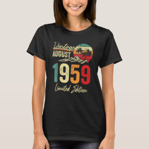 63 Yr Old Vintage August 1959 63rd Birthday T-Shirt