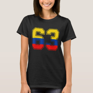 63rd Birthday Colombian 63 Years Old Number 63 Col T-Shirt