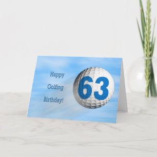 63rd birthday golfing card