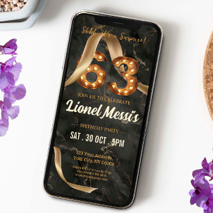 63rd Birthday Mobile Invitation