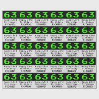 63rd Birthday - Nerdy / Geeky Style "63" and Name