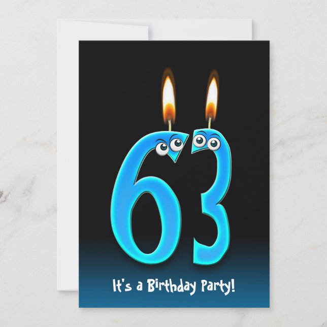 63rd Birthday Party Invitation (Front)