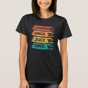 63th Vintage Birthday Legend Since July 1960 T-Shirt
