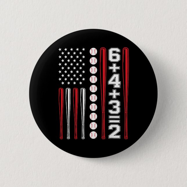 643 Sell Math Player Pitcher Boys Funny American F 6 Cm Round Badge (Front)