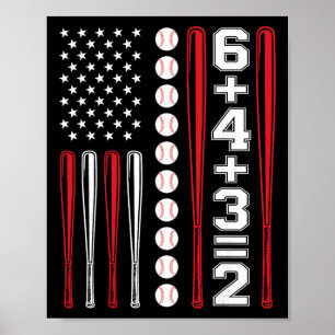 643 Sell Math Player Pitcher Boys Funny American F Poster