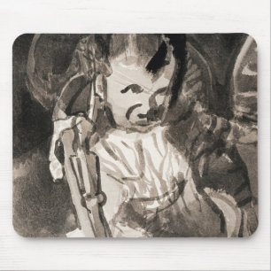 6483-Sketch of Felix Klee (1908) by Paul Klee Mouse Mat