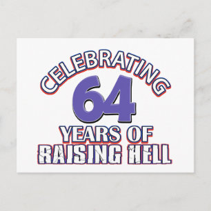 64 birthday Designs Postcard