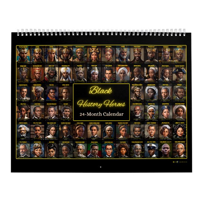 64 Black History Heroes: A 24-Month Calendar (Cover)