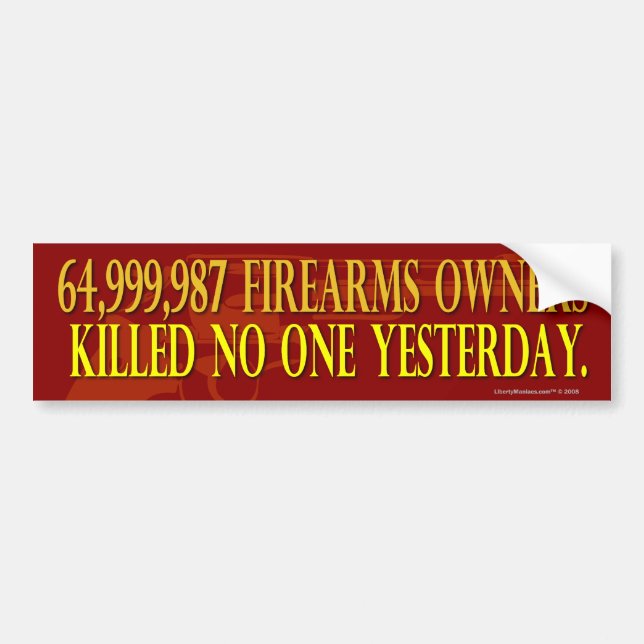 64 million Firearms owners Bumper Sticker (Front)