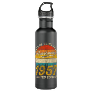 64 Year Old Bday 1957 Awesome Since 64th Birthday 710 Ml Water Bottle