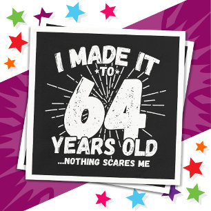64 Year Old Sarcastic Meme Funny 64th Birthday Napkin