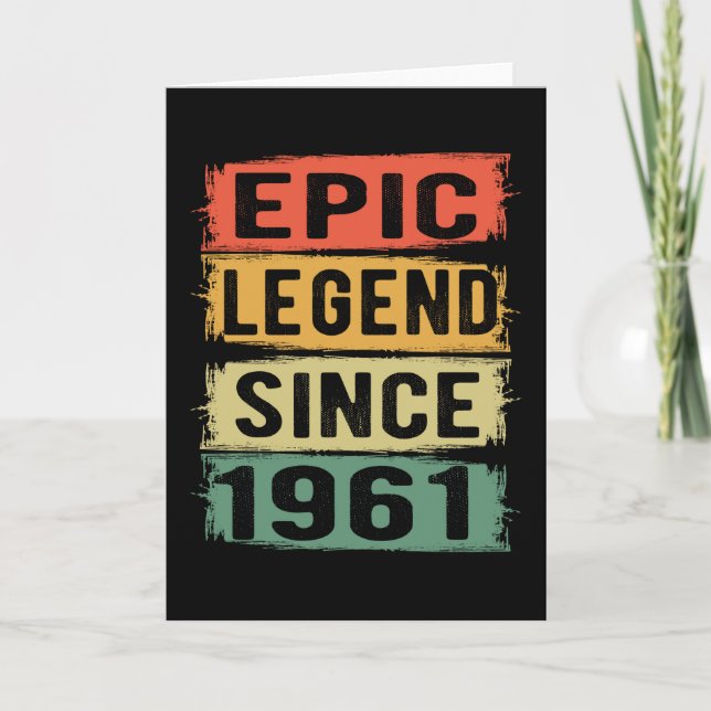 64 Years Old Bday 1961 Epic Legend 64th Birthday Card (Front)