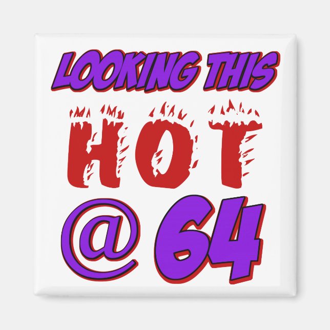 64 years old birthday designs magnet (Front)