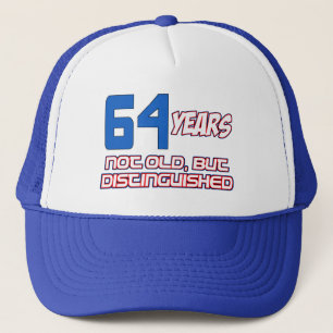 64 YEARS OLD BIRTHDAY DESIGNS TRUCKER HAT