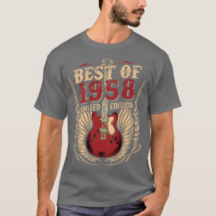64 Years Old Birthday Guitar Best Of 1958 Limited T-Shirt