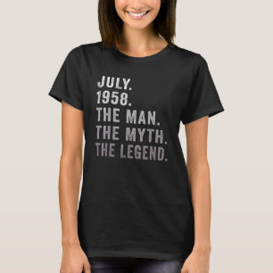 64 Years Old Birthday  The Man Myth Legend July 19 T-Shirt