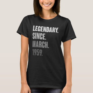 64 Years Old Vintage 1959 Birthday March 64th Deco T-Shirt
