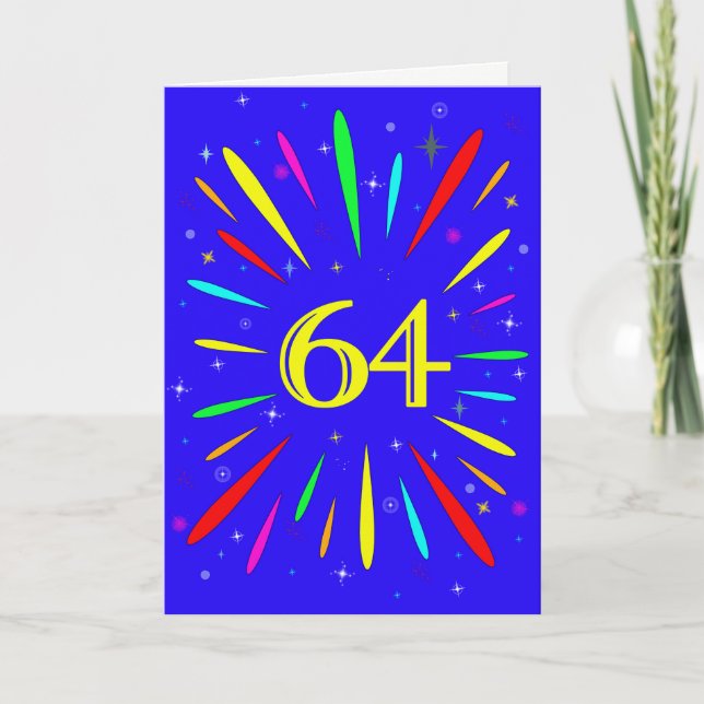 64th Birthday Explosion Card (Front)