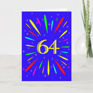 64th Birthday Explosion Card